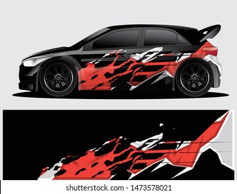 car wrap vector designs with abstract grunge background for vehicle branding