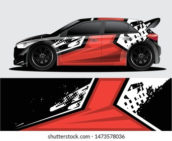 car wrap vector designs with abstract grunge background for vehicle branding