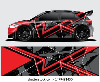 car wrap vector designs with abstract grunge background for vehicle branding