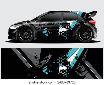 car wrap vector designs with abstract grunge background for vehicle branding