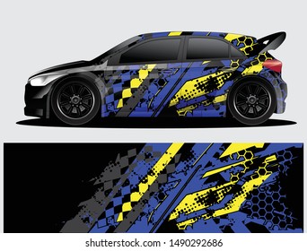 car wrap vector designs with abstract grunge background for vehicle branding