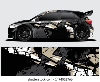car wrap vector designs with abstract grunge background for vehicle branding