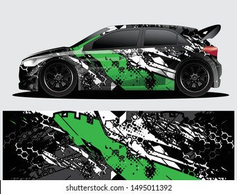 car wrap vector designs with abstract grunge background for vehicle branding