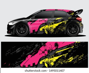 car wrap vector designs with abstract grunge background for vehicle branding