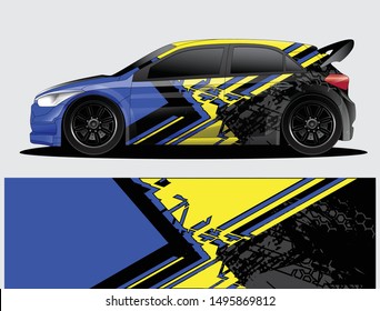 car wrap vector designs with abstract grunge background for vehicle branding