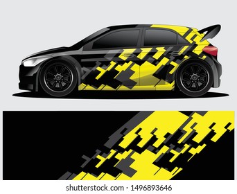 car wrap vector designs with abstract grunge background for vehicle branding