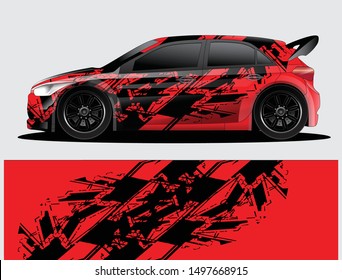 car wrap vector designs with abstract grunge background for vehicle branding