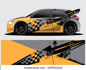 car wrap vector designs with abstract grunge background for vehicle branding