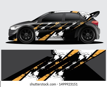 car wrap vector designs with abstract grunge background for vehicle branding