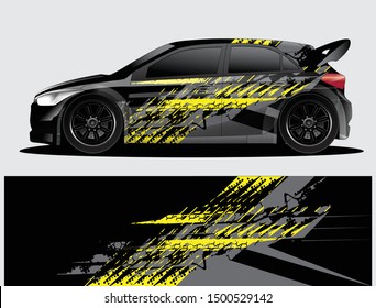 car wrap vector designs with abstract grunge background for vehicle branding