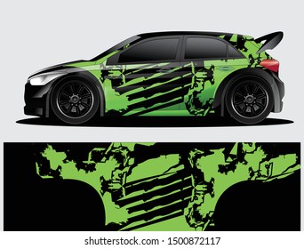 car wrap vector designs with abstract grunge background for vehicle branding