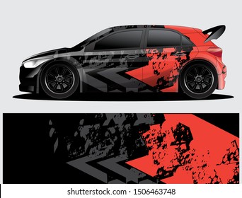 car wrap vector designs with abstract grunge background for vehicle branding