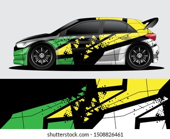 car wrap vector designs with abstract grunge background for vehicle branding