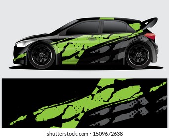 car wrap vector designs with abstract grunge background for vehicle branding