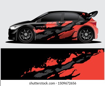 car wrap vector designs with abstract grunge background for vehicle branding