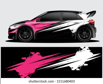 car wrap vector designs with abstract grunge background for vehicle branding