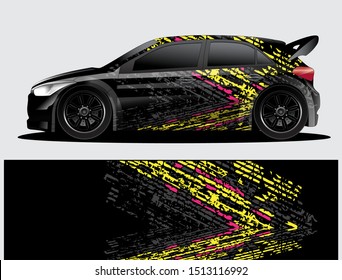 car wrap vector designs with abstract grunge background for vehicle branding