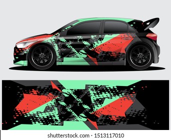 car wrap vector designs with abstract grunge background for vehicle branding