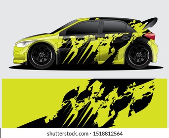 car wrap vector designs with abstract grunge background for vehicle branding