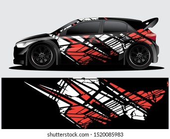 car wrap vector designs with abstract grunge background for vehicle branding
