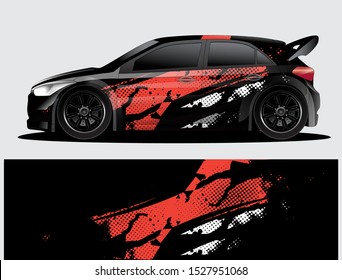 car wrap vector designs with abstract grunge background for vehicle branding