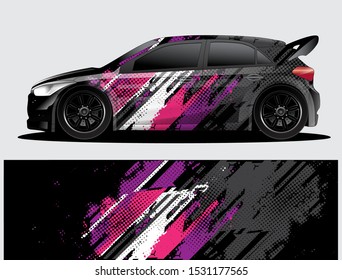 car wrap vector designs with abstract grunge background for vehicle branding