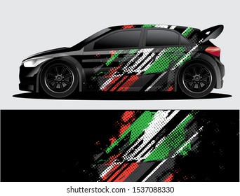 car wrap vector designs with abstract grunge background for vehicle branding