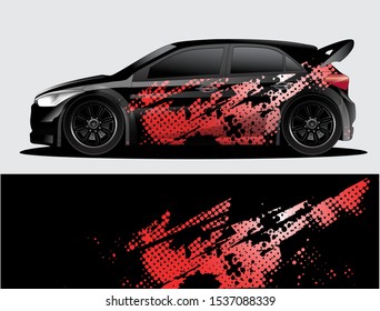 car wrap vector designs with abstract grunge background for vehicle branding