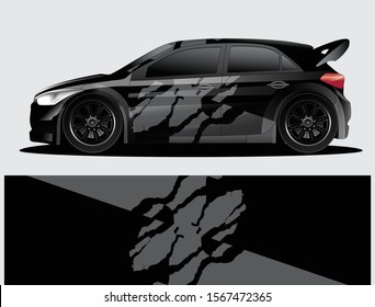 car wrap vector designs with abstract grunge background for vehicle branding
