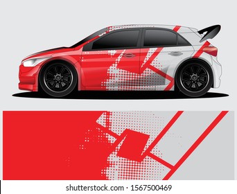car wrap vector designs with abstract grunge background for vehicle branding