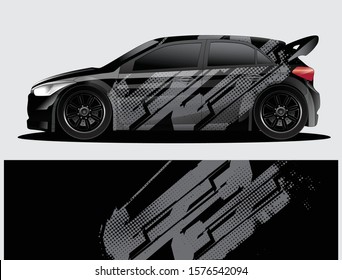 car wrap vector designs with abstract grunge background for vehicle branding