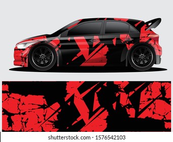 car wrap vector designs with abstract grunge background for vehicle branding