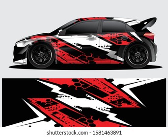 car wrap vector designs with abstract grunge background for vehicle branding