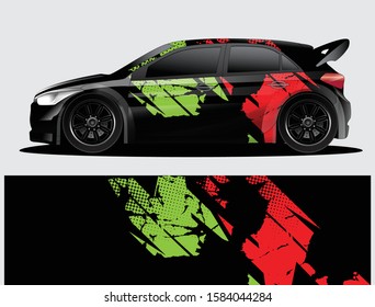 car wrap vector designs with abstract grunge background for vehicle branding