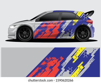 car wrap vector designs with abstract grunge background for vehicle branding