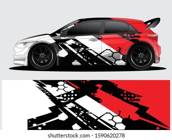 car wrap vector designs with abstract grunge background for vehicle branding