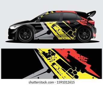 car wrap vector designs with abstract grunge background for vehicle branding