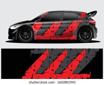 car wrap vector designs with abstract grunge background for vehicle branding