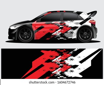 car wrap vector designs with abstract grunge background for vehicle branding