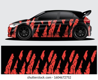 car wrap vector designs with abstract grunge background for vehicle branding