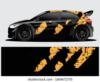 car wrap vector designs with abstract grunge background for vehicle branding
