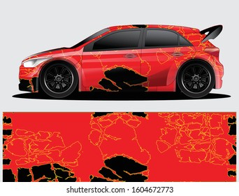 car wrap vector designs with abstract grunge background for vehicle branding