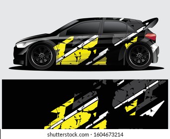 car wrap vector designs with abstract grunge background for vehicle branding