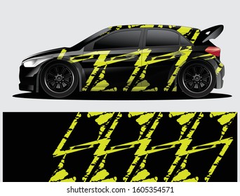 car wrap vector designs with abstract grunge background for vehicle branding