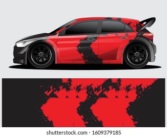 car wrap vector designs with abstract grunge background for vehicle branding
