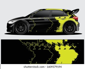 car wrap vector designs with abstract grunge background for vehicle branding