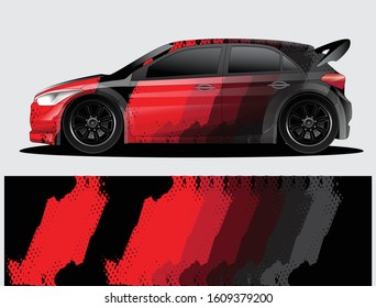 car wrap vector designs with abstract grunge background for vehicle branding