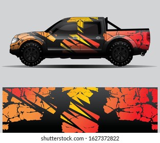 car wrap vector designs with abstract grunge background for vehicle branding