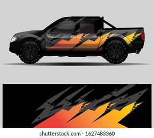 car wrap vector designs with abstract grunge background for vehicle branding