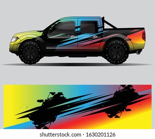 car wrap vector designs with abstract grunge background for vehicle branding